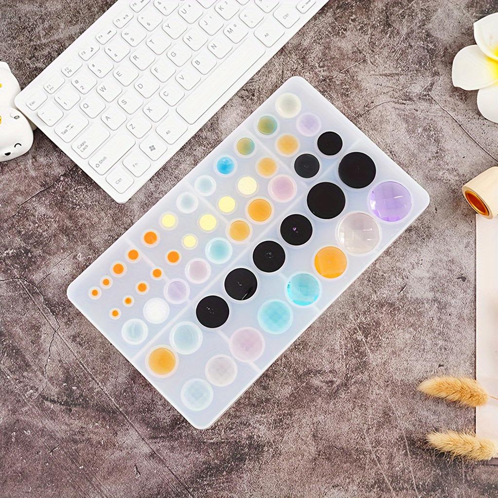 1 шт. Силиконовые формы для литья смолы для изготовления серег и ювелирных изделий, набор прозрачных форм круглой формы для DIY крафт-проектов