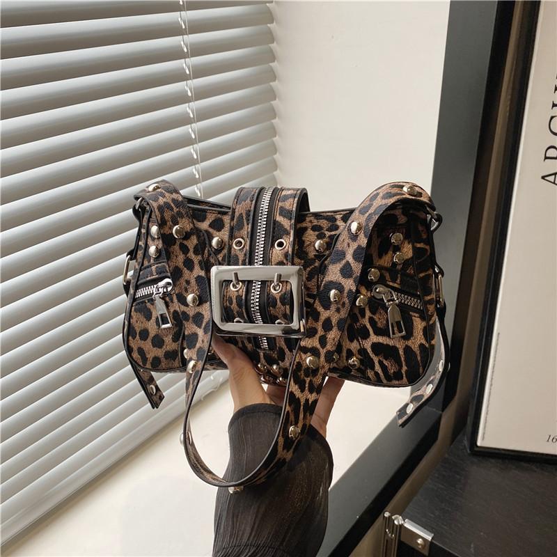 Локомотивная сумка-ремень с заклепками в стиле панк, сумка-подмышка на плечо в локомотивном стиле, ретро-сумка, женская сумка-мессенджер, тренд