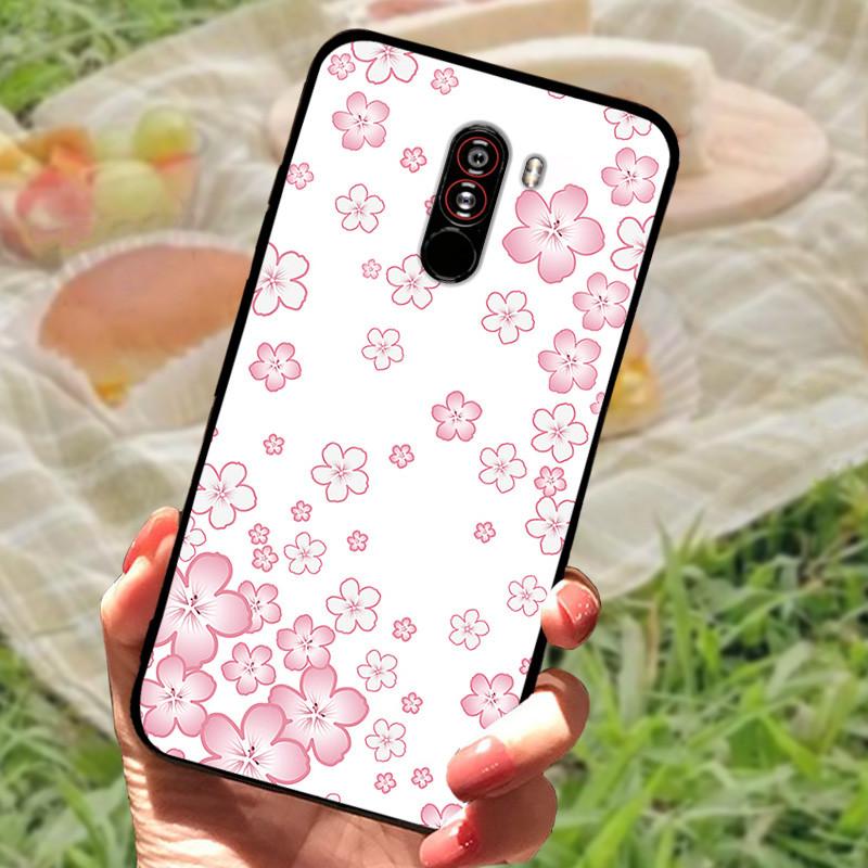 For Xiaomi Mi Pocophone F1 Case Cover PocoF1 Silicone Soft Marble Black Bumper Funda Coque for Xiaomi Poco F1 Poko Protective