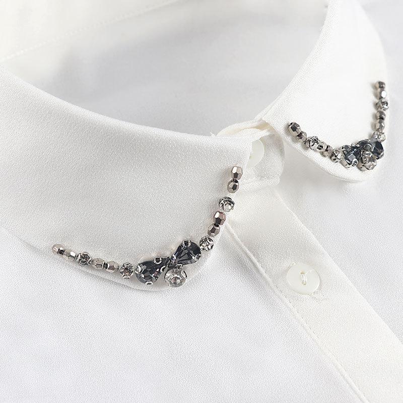 Fake Shirt Collar Versatile Fake Collar Women'S Decorative Collar Beaded Sweater Decorative Doll Collar
