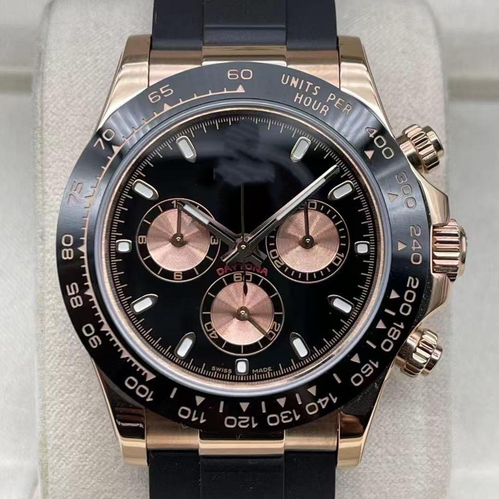 Мужские многофункциональные водонепроницаемые механические часы Laojia Daytona - Светящиеся, с тремя циферблатами, шестистрелочные