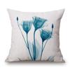 Premium Cotton Linen Pillow Case With Timeless Tulips Design For Home Decor