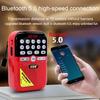 Portable Mini Radio FM Radio Receiver Wireless Bluetooth Loudspeaker with Luminous Button Flashlight Support USB TF Card Players