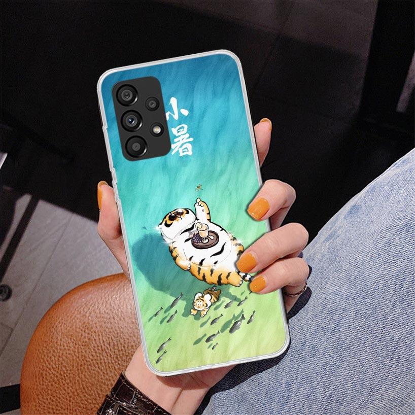 Мультяшный Толстый Тигр Чехол для Телефона Для Samsung Galaxy A17 A16 A15 A14 A13 A57 A56 A55 A54 A53 A37 A36 A35 A34 A33 A26 A25 A24 A23 Gala