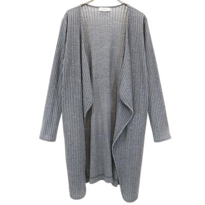 BARNEYS NEWYORK Кардиган длинный вязаный с длинным рукавом серый Женский Б/у