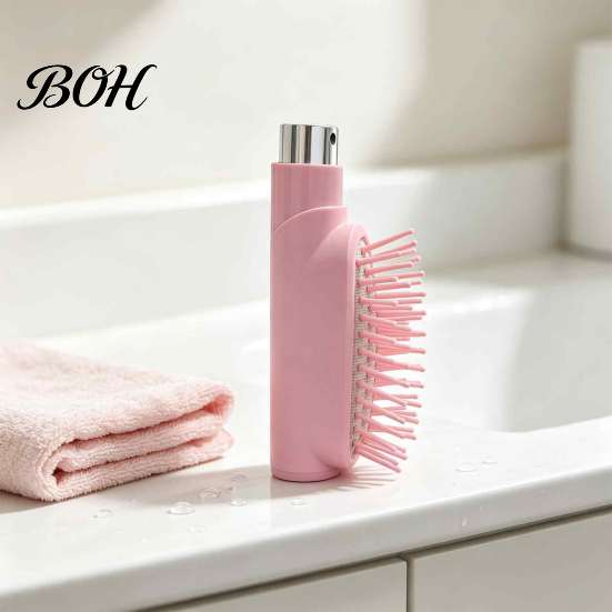 Portable Hair Brush 2-In-1 Spray Brush, Frizz Control Scalp Massage Detangling Hydrating Men Women Misting for Dry, Flyaway & Tangled Quick