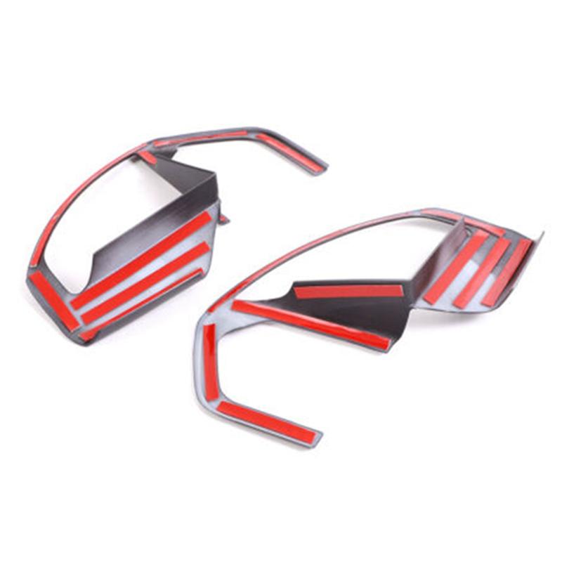 Carbon Fiber Style Car Steering Wheel Sequins Decorative Frame Button Trim Interior Patch For Toyota 2022-2023