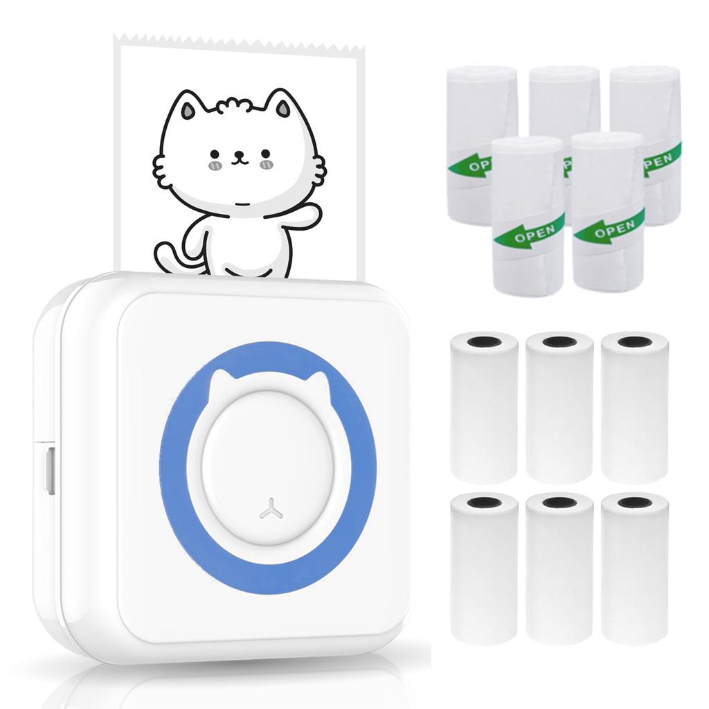 Универсальный фотопринтер Многофункциональный портативный принтер Беспроводной мгновенный мини-принтер с поддержкой BT