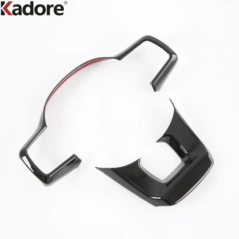 Car Steering Wheel Panel Cover Trim For Kia Carnival KA4 2024 Carbon Fiber Interior Mouldings Accessories