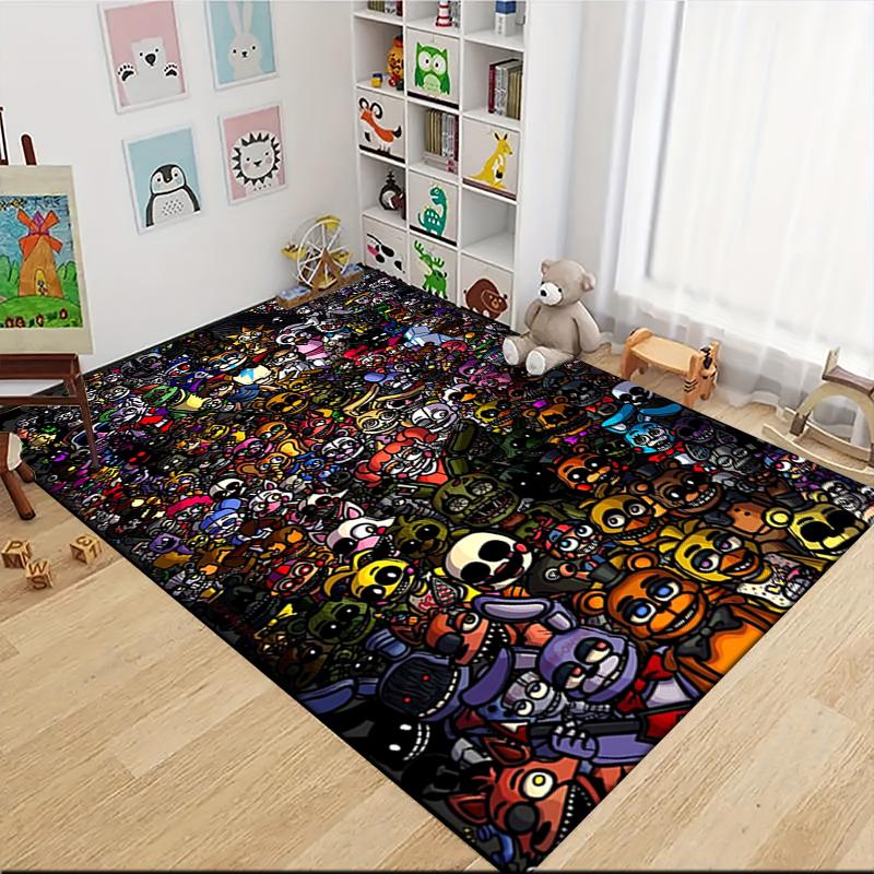 Fnaf Character Collage Carpet Rug Soft Washable Anti Slip Home Living Room Sofa Mats Personalized Christmas Rug