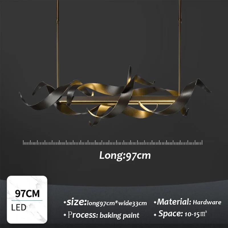 Постмодернистский подвесной светильник на острове, роскошные светодиодные металлические подвесные светильники, скандинавские люстры для бара и стойки регистрации, простые железные лампы