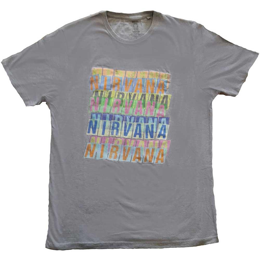 Men's Nirvana Repeat T-shirt Large Grey