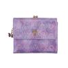 ANNA SUI Кошелек-портмоне с застежкой-сердечком и розой, с отделением для купюр и карт, большая застежка, фиолетовый [Новый цвет], Женский, Отделения для карт, Вместимость, Застежка, 317985,