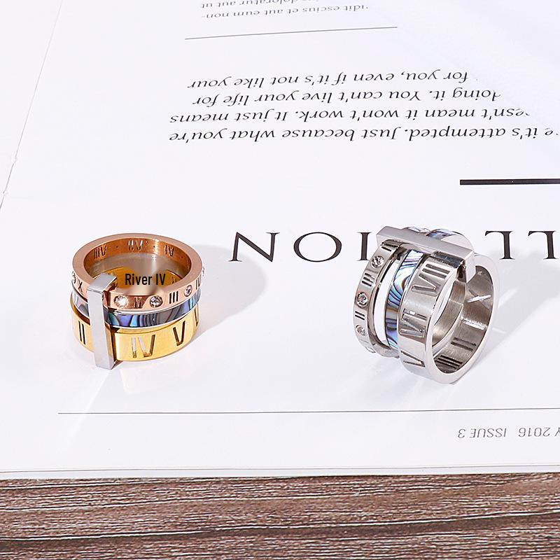 Kalen Европейский и Американский Стильный Многокольцевой из Нержавеющей Стали с Римскими Цифрами и Дизайном из Ракушек