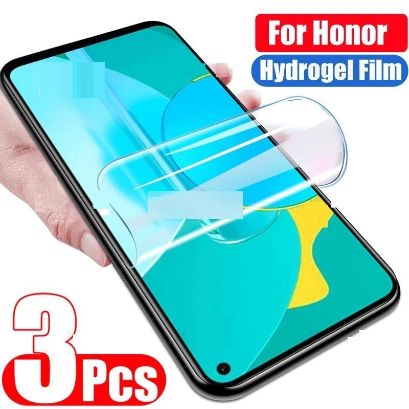 3 шт., 0,1 мм защитная пленка для Huawei Honor View 10 10i 20, гелевая защита экрана для Honor Play 8 Pro 9 10 lite, гидрогелевая пленка HD