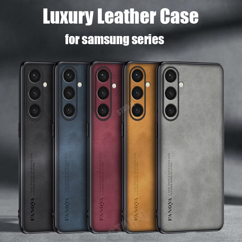 A 16 06 36 26 56 54 Роскошный чехол из овчины для Samsung Galaxy A16 A06 A26 A36 A56 A54 A34 A24 A14 4g 5g Ретро задняя крышка