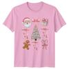 Pastel Santa Christmas Tree Gingerbread Unisex Holidays Unisex Graphic Tee