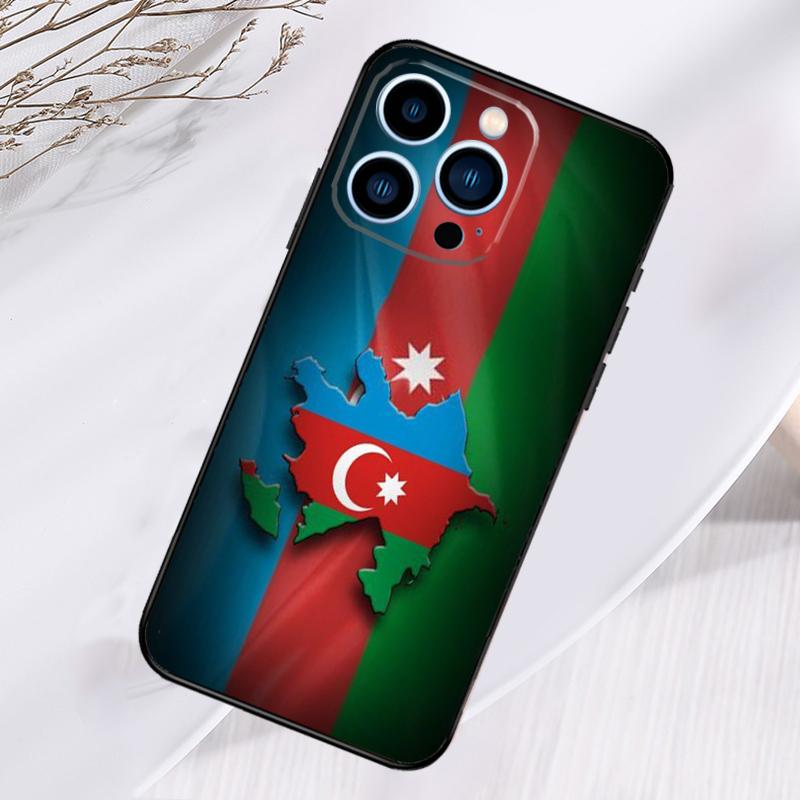 Чехол для телефона с флагом Азербайджана для iPhone 17 Pro Max 16 15 13 12 11 14 Pro Max Plus 13 12 Mini 16e 17 Air Cover