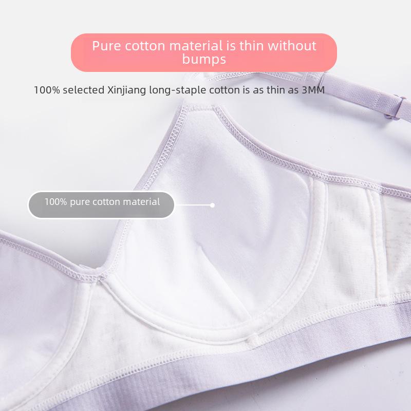 Спортивный бюстгальтер из хлопка для девочек: Мягкая формованная чашечка без косточек для подростков