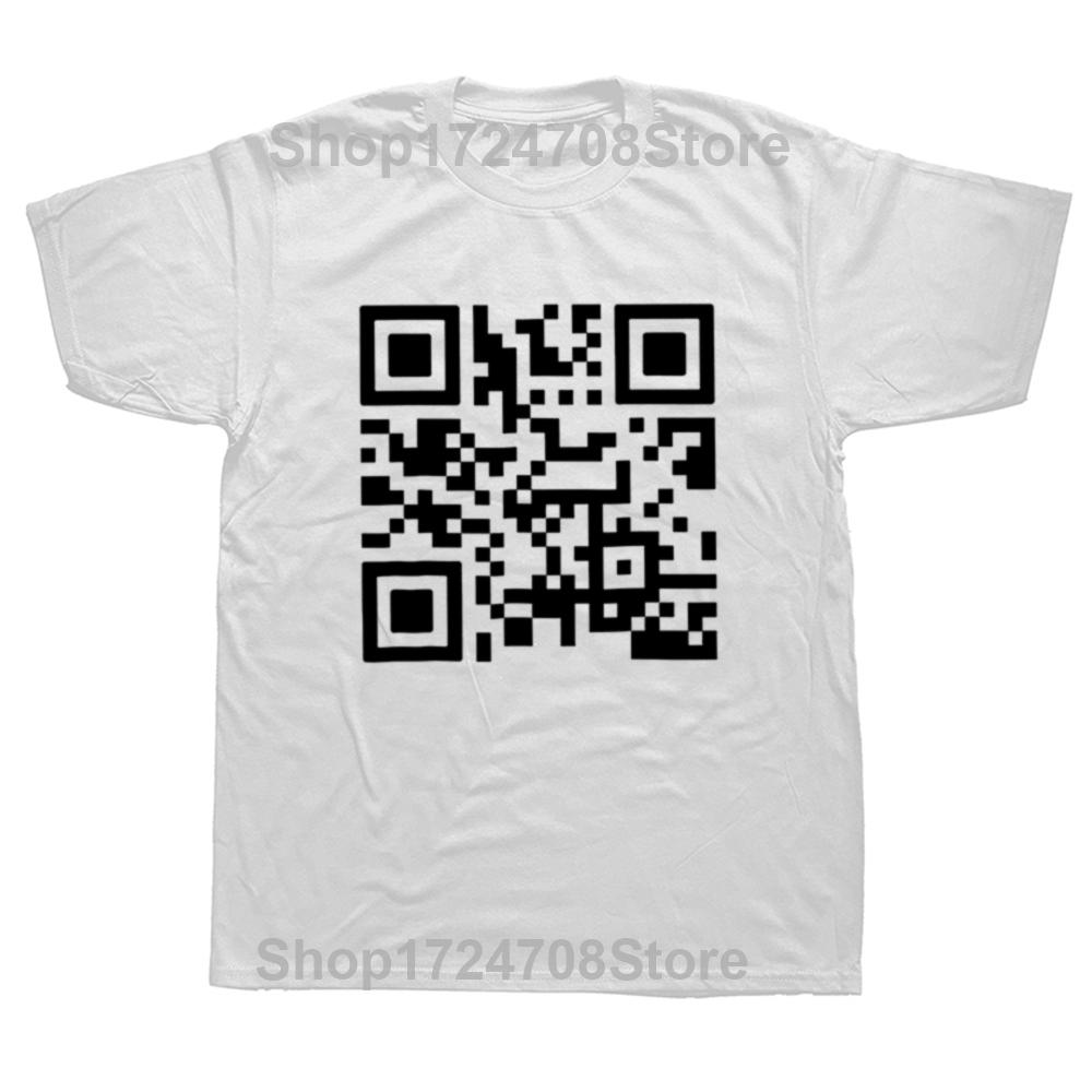 Смешная футболка с QR-кодом F You, смешной взрослый юмор, шутка, странный подарок, футболки 100% хлопок, мягкие, унисекс, с круглым вырезом, повседневные футболки, европейский размер