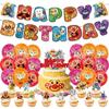 Anpanman Birthday Party Decorations Kit, Thanksgiving Theme Banner, Cake Toppers, Balloon Set for Kids