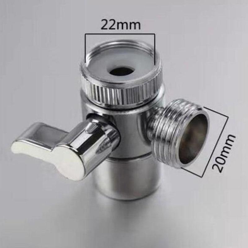 3 Way Tee Switch Faucet Adapter Connector Valve for Shower Head Diverter Home Bathroom Shower Faucets Water Separator