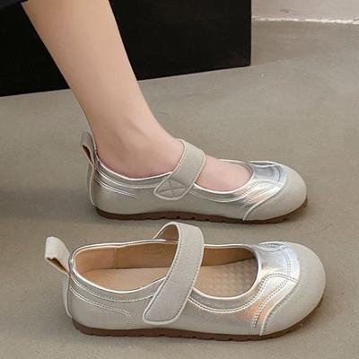 Мода 2025 Весна Женские Туфли на Плоской Подошве Корейский Стиль Туфли Мэри Джейн Женские Повседневные Кожаные Лоферы-лодочки Рабочая Вечеринка Ношение Обувь Медсестры