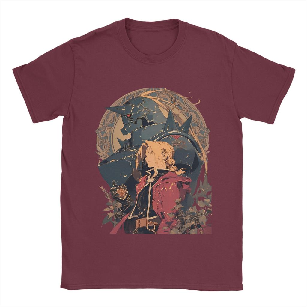 Футболка «Стальной алхимик» мужская 100% хлопок модная футболка с круглым вырезом футболки с коротким рукавом топы идея для подарка