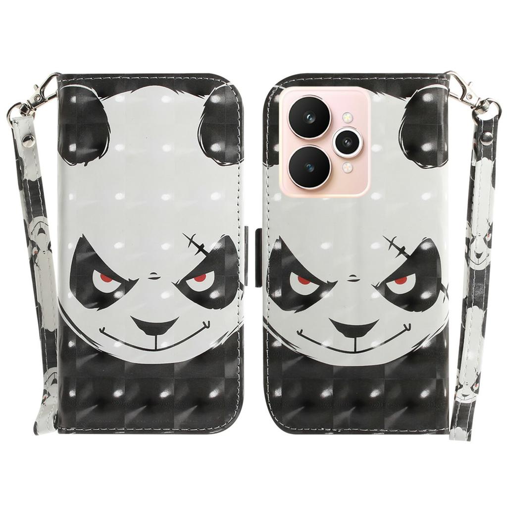 Для Realme 15 Pro 5G/15 5G Чехол с рисунком, кожаный кошелек, чехол для телефона с ремешком на запястье