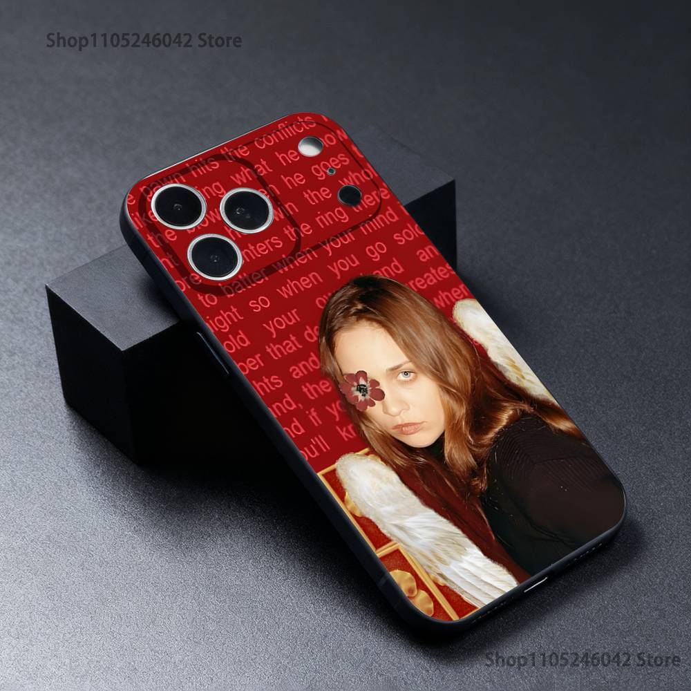 F-Fiona A-Apple Чехол для телефона iPhone 17,16,15,14,13,12,11,Pro,Max,Plus Черный Мягкий чехол
