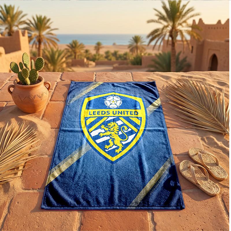 Тематическое пляжное полотенце Leeds United Мягкое Быстрое?Сухое полотенце для летнего пляжного отдыха и плавания