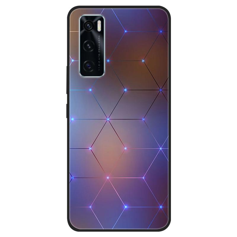 Чехол для Vivo V20 SE V20SE Силиконовый Кот Расписной Мягкий Черный Чехол для VivoV20 V20SE V2022 V2023 Чехол TPU Coque Защитный Capa