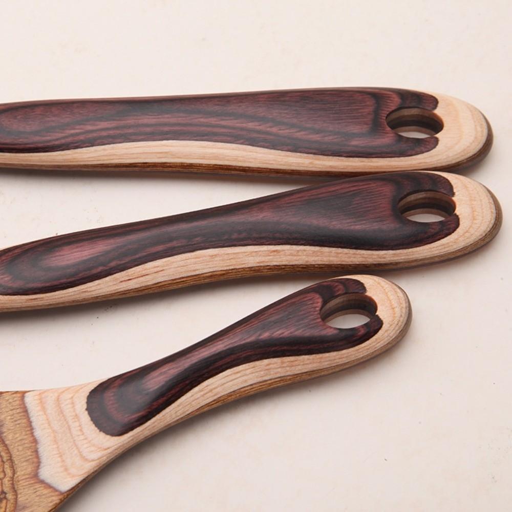 Meal Spoon Wood Spatula Not Deform with Hanging Hole Kitchen Utensils Set Moroccan Style Heat Resistant Cooking Utensils Set