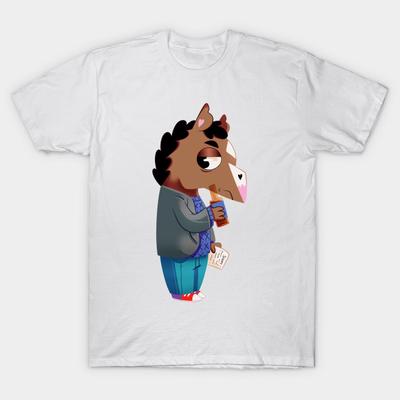 Женская футболка Bojack Horseman с принтом Харадзюку, кавайная футболка, летняя футболка с коротким рукавом, женская футболка, топ