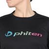 PHITEN Long Sleeve Glitter Gradation Black Blue 3124JG62920 X T-Shirt (Black Blue/L/Men's, Ladies')