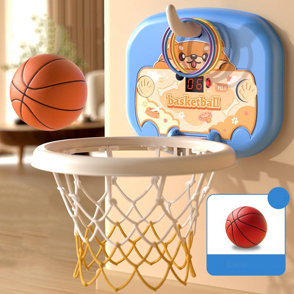 Cartoon Animal Baby Basketball Toy Set Scorable Scoreboard Mini Basketball Hoop  School Environment