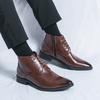 Fashion Ankle Boots Lace Up Oxfords Men's Fashion Business Boot Men Casual Shoes Handmade Men's Leather Ankle Boots Men Boots