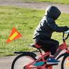 Bike Flag Bike Safety Sign Kids Bike Highly Visible Safety Sign Reflective Orange Triangle Flag Universal Mounting Bracket
