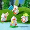 Фигурки уток Милый мультяшный садовый арт Кукла Твердая модель Декоративная фигурка животного Модель Микро KTY