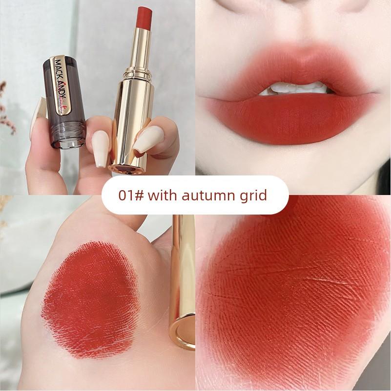 Maco Andy Lipstick Matte Soft Fog Velvet Matte Waterproof and Durable No Stain on Cup Lip Lacquer White Fog Soft Focus