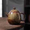 Винтажный чайник ручной работы, глазурованная керамика, набор для чая Кунг-фу, офисный чайник, китайская ретро-керамика, чайная церемония, чайная посуда, аксессуары