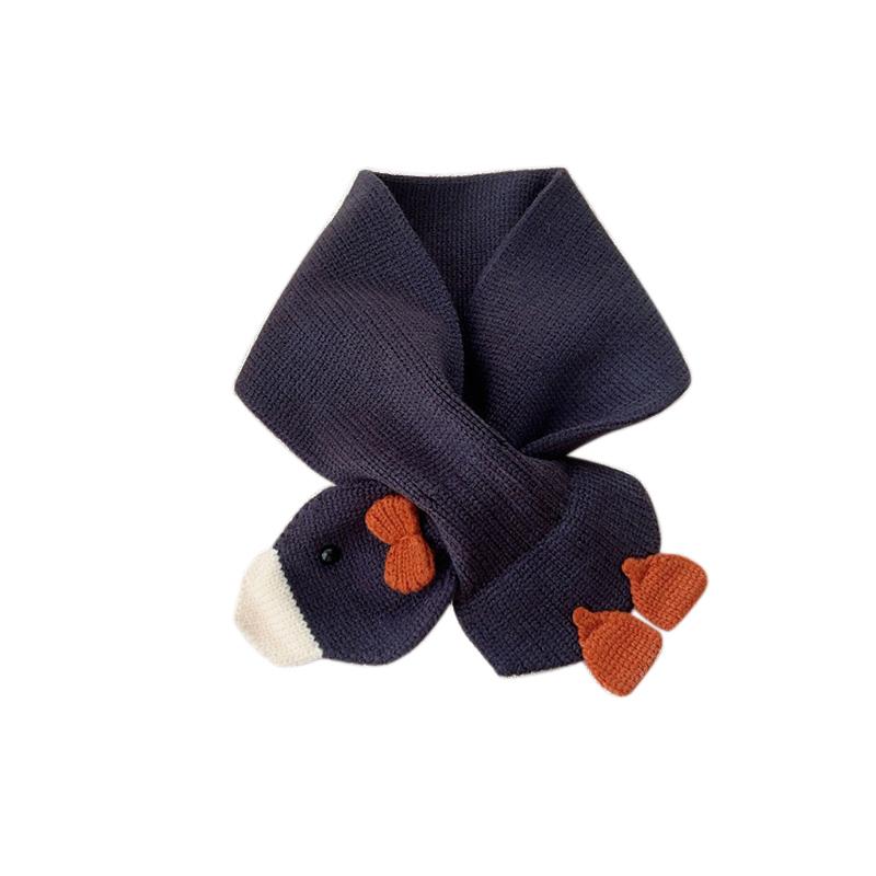 Корейский детский шарф, милый детский шарф с изображением животных, шарфы для мальчиков и девочек, осенне-зимний теплый вязаный шарф, модные детские аксессуары