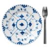 Импортная Королевская Копенгагенская синяя рифленая тарелка с кружевом 17 см, свадебный подарок 1017237 [Обычный продукт]