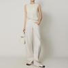 100% Heavyweight Linen Women's Wide-Leg Breathable Floor-Length Slimming Pants