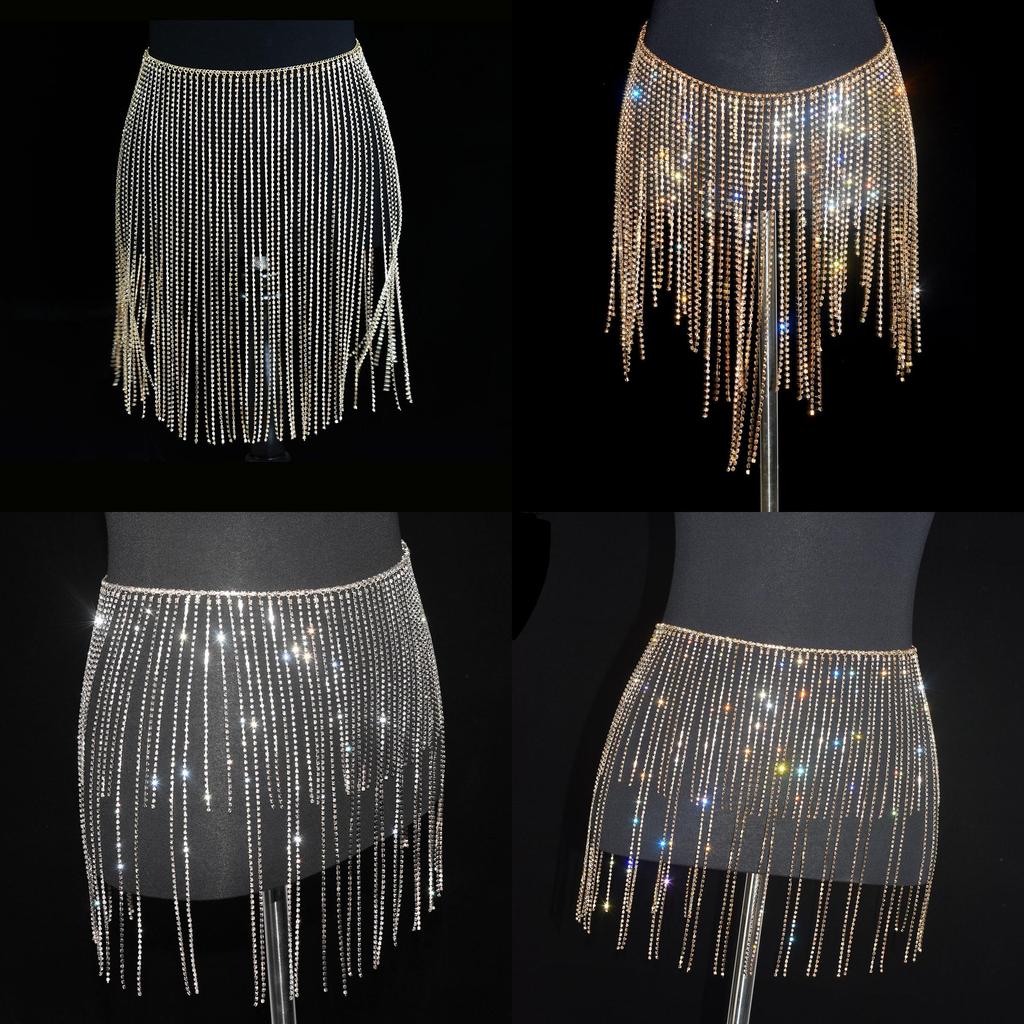 Body Chain Fashion Jewelry With Water Diamond Tassels For Elegant Performance And Gifts
