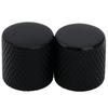 Musiclily Pro Dome Knobs, Metric Size, Steel, for Imported TL Telecaster Electric Guitar/PB Precision Bass, Black (Set of 2)