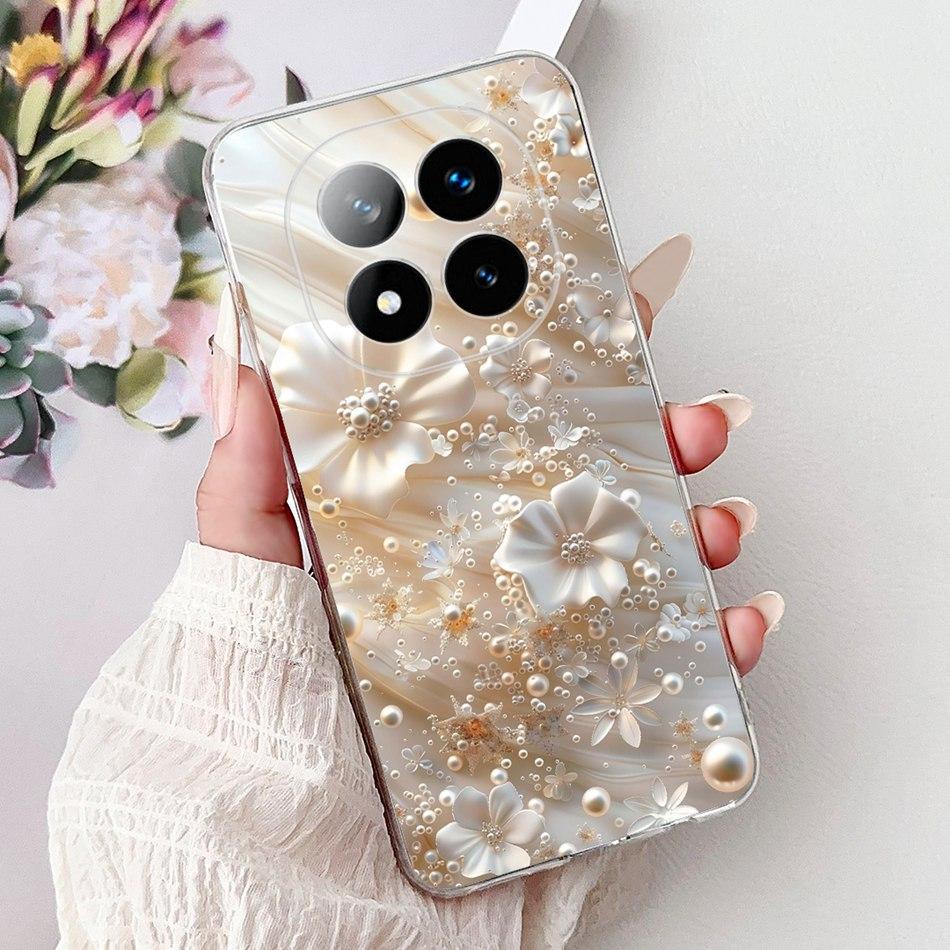For Xiaomi Redmi Note 14 Pro+ Elegant Floral Butterfly Phone Case For Redmi Note14 Pro Plus 5G Soft Silicone TPU Cases