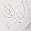 14K Gold-Filled Long V-Shaped Ear Hooks - Strong Color Retention, DIY Earring Accessories
