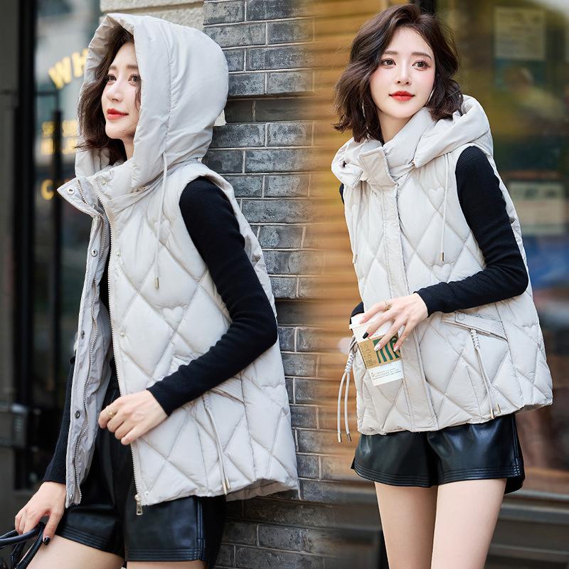 Осенне-зимний короткий жилет из хлопка, новая корейская версия, универсальный жилет, куртка, большой размер, утолщенный теплый жилет
