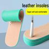 Genuine Leather Breathable Shock-Absorbing Odor-Resistant Sports Insoles for Casual Shoes